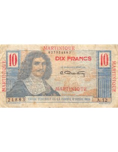 MARTINIQUE - 10 FRANCS COLBERT - 1947/1949 2