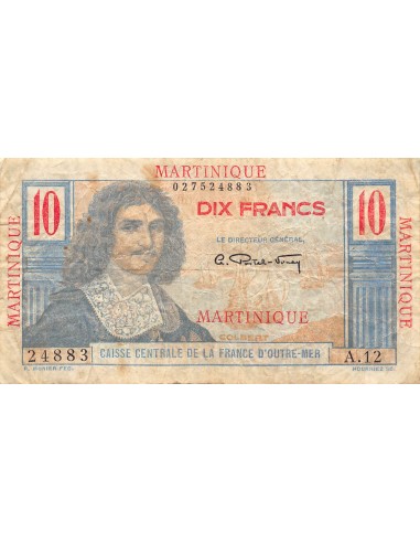 MARTINIQUE - 10 FRANCS COLBERT - 1947/1949