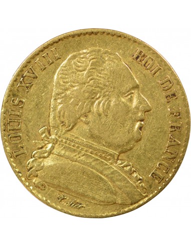 LOUIS XVIII - 20 FRANCS OR 1814 W LILLE