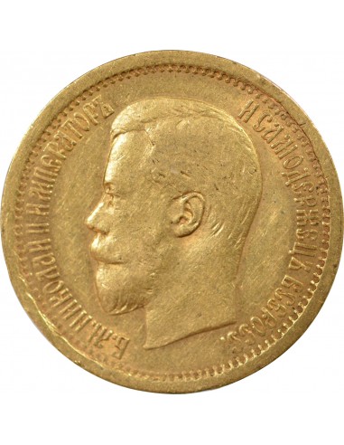 RUSSIE, NICOLAS II - 7,5 ROUBLES OR 1897 SAINT PETERSBOURG