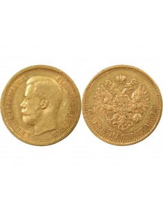 RUSSIE, NICOLAS II - 7,5 ROUBLES OR 1897 SAINT PETERSBOURG 2