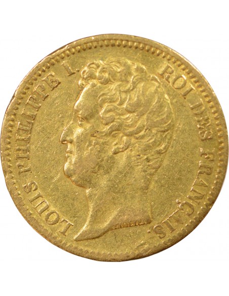LOUIS PHILIPPE﻿ Ier - 20 FRANCS OR 1831 B ROUEN Tranche en creux