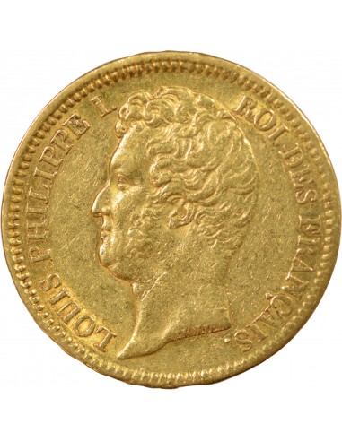 LOUIS PHILIPPE﻿ Ier - 20 FRANCS OR 1831 A PARIS Tranche en Creux
