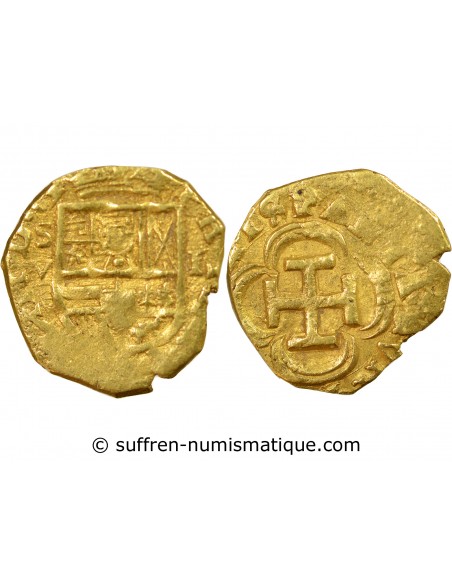 ESPAGNE, PHILIPPE III - ESCUDO OR 1611/1615 S SEVILLE