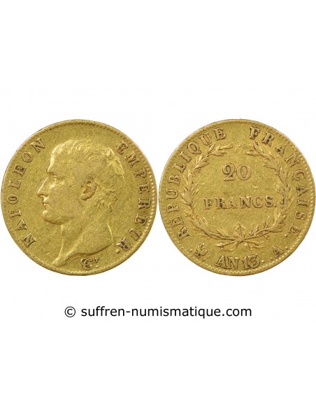 NAPOLEON Ier﻿ - 20 FRANCS OR AN 13 A PARIS﻿﻿﻿