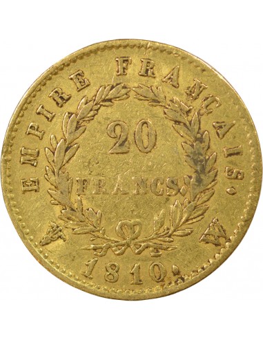 NAPOLEON Ier - 20 FRANCS OR 1810 W PARIS