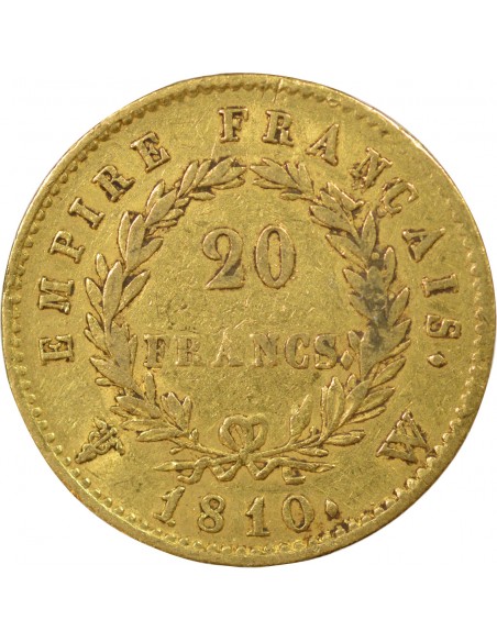 NAPOLEON Ier - 20 FRANCS OR 1810 W PARIS