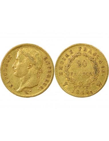 NAPOLEON Ier - 20 FRANCS OR 1810 W PARIS