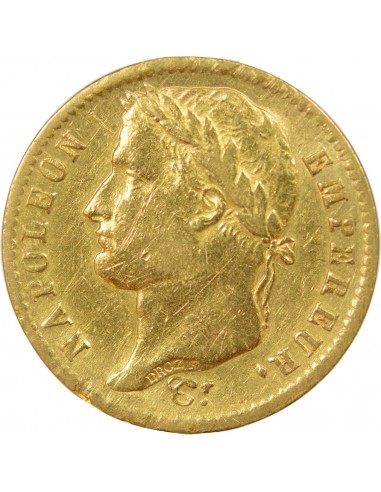 Napoléon Ier, Empereur de France, Roi d'Italie 20 Francs Or 1814 W Lille