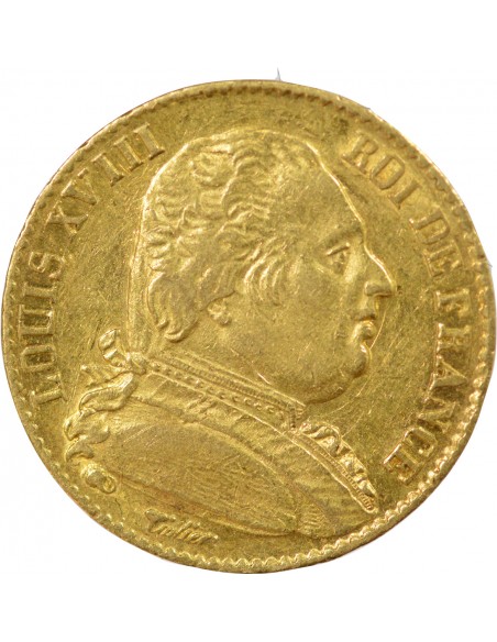 Louis XVIII 20 Francs Or 1814 K Bordeaux