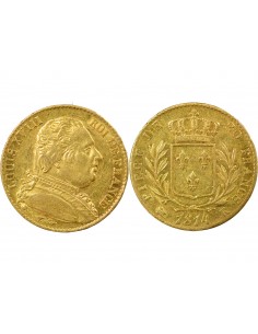 Louis XVIII 20 Francs Or 1814 K Bordeaux 2