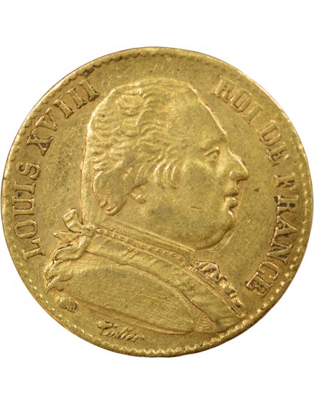 LOUIS XVIII - 20 FRANCS OR 1814 K BORDEAUX, GRAND 4
