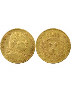 LOUIS XVIII - 20 FRANCS OR 1814 K BORDEAUX, GRAND 4 2