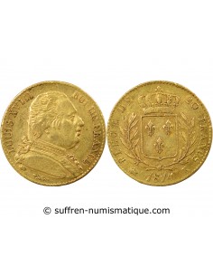 LOUIS XVIII - 20 FRANCS OR 1814 K BORDEAUX, GRAND 4