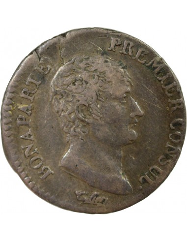 Napoléon Ier, Empereur de France, Roi d'Italie 01-févr franc Argent AN 12 T Nantes