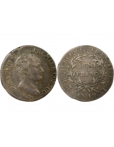 Napoléon Ier, Empereur de France, Roi d'Italie 01-févr franc Argent AN 12 T Nantes
