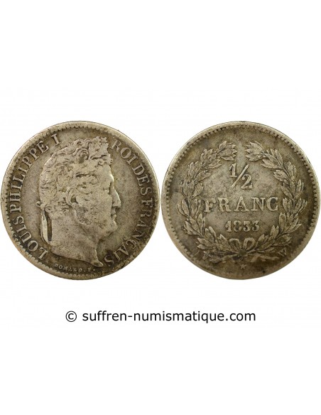 Louis-Philippe Ier 01-févr franc Argent 1833 W Lille