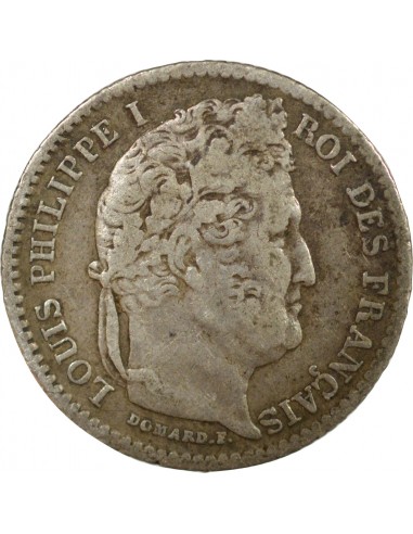 LOUIS PHILIPPE﻿ - 25 CENTIMES ARGENT 1845 B ROUEN