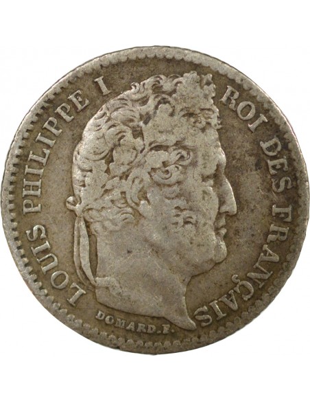 LOUIS PHILIPPE﻿ - 25 CENTIMES ARGENT 1845 B ROUEN