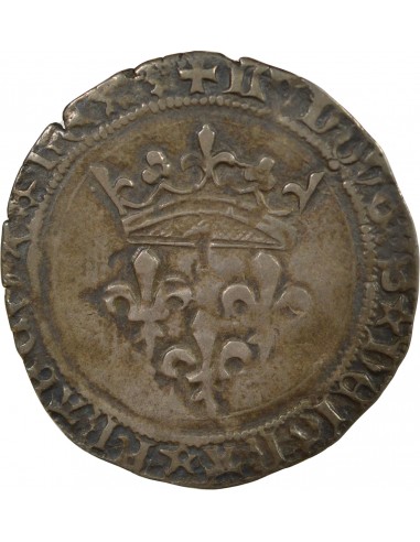 Louis XI 1 gros Argent 1461 - 1483 N Montpellier