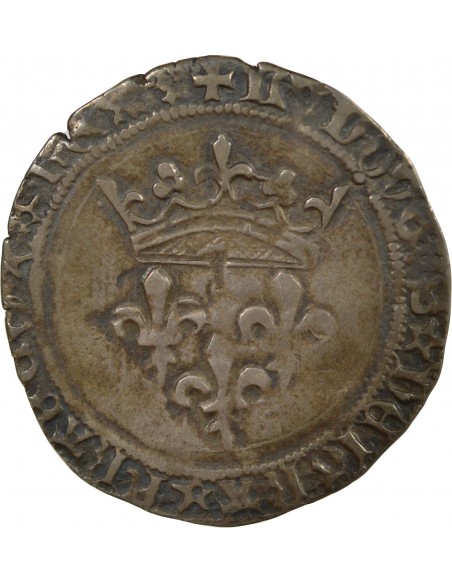 Louis XI 1 gros Argent 1461 - 1483 N Montpellier