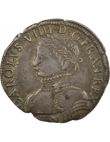 Charles IX 1/2 Teston Argent 1566 M Toulouse