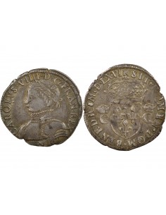 Charles IX 1/2 Teston Argent 1566 M Toulouse 2