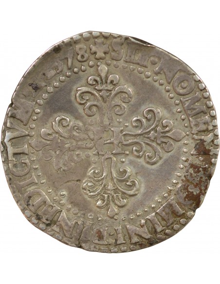 Henri III 1 franc Argent A Paris