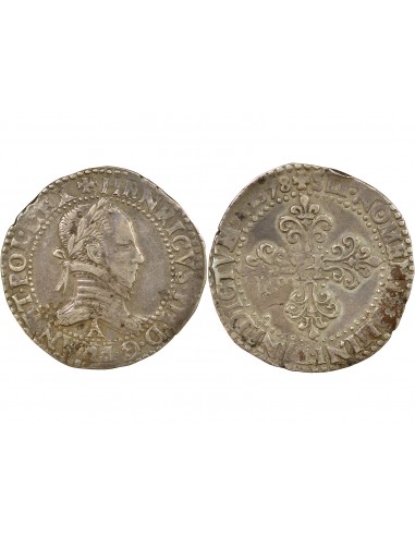 Henri III 1 franc Argent A Paris
