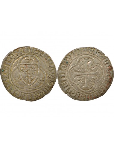 Charles VIII 1 blanc Billon 1488-1498 S Troyes