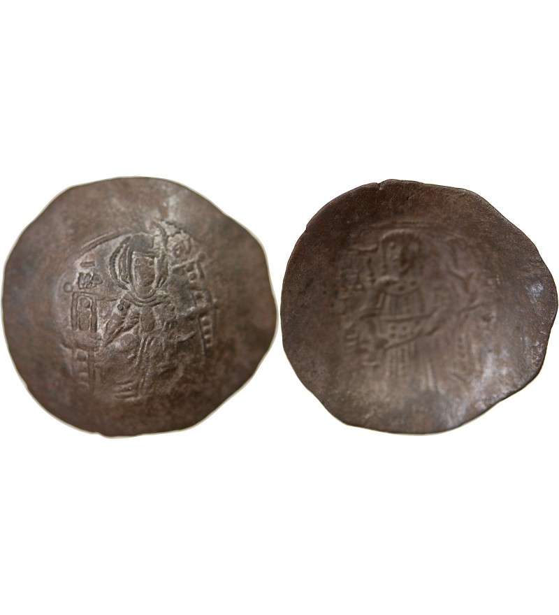 Empire Byzantin Isaac II Ange 1 aspron trachy Billon 1143-1180 Constantinople
