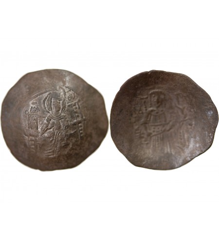 Empire Byzantin Isaac II Ange 1 aspron trachy Billon 1143-1180 Constantinople