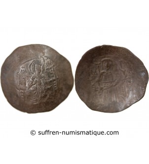 Empire Byzantin Isaac II Ange 1 aspron trachy Billon 1143-1180 Constantinople