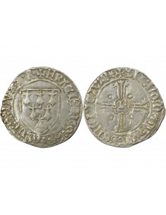 DUCHÉ DE BRETAGNE, FRANCOIS II - GROS A L'ÉCU 1458 / 1488 RENNES 2