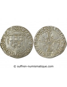 DUCHÉ DE BRETAGNE, FRANCOIS II - GROS A L'ÉCU 1458 / 1488 RENNES