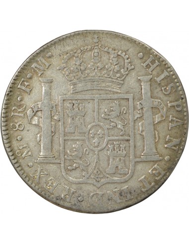 Mexique Charles IV d'Espagne 8 Réales Argent 1791 Mo Mexico City