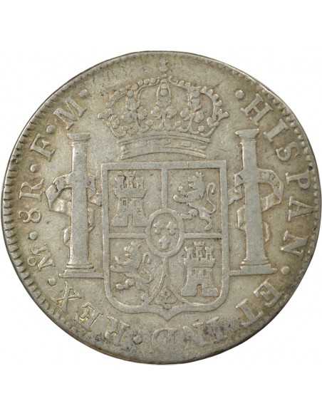 Mexique Charles IV d'Espagne 8 Réales Argent 1791 Mo Mexico City