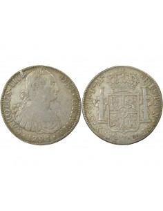 Mexique Charles IV d'Espagne 8 Réales Argent 1791 Mo Mexico City 2