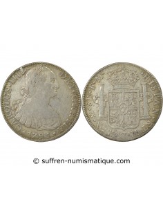 Mexique Charles IV d'Espagne 8 Réales Argent 1791 Mo Mexico City