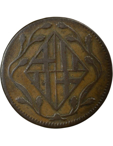 Espagne Joseph Napoléon 4 quartos Cuivre 1814 Barcelone