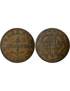 Espagne Joseph Napoléon 4 quartos Cuivre 1814 Barcelone 2