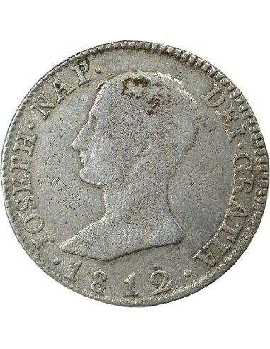 ESPAGNE, JOSEPH BONAPARTE - 4 REALES ARGENT 1812 SEVILLE LA