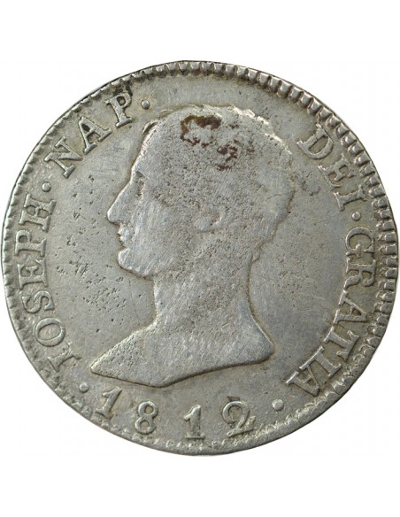 ESPAGNE, JOSEPH BONAPARTE - 4 REALES ARGENT 1812 SEVILLE LA