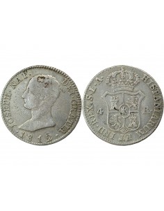 ESPAGNE, JOSEPH BONAPARTE - 4 REALES ARGENT 1812 SEVILLE LA 2