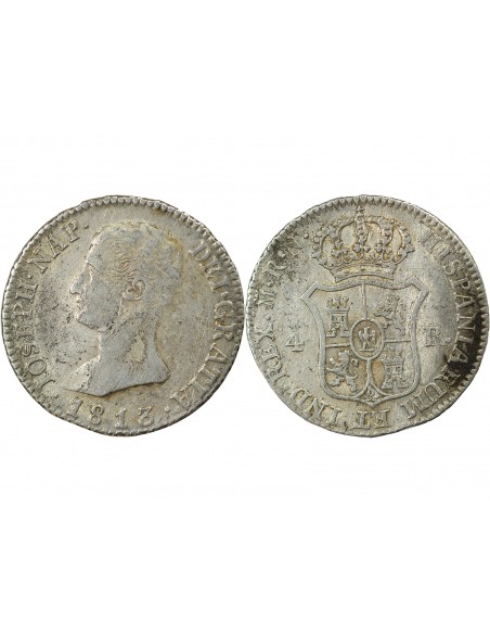 Espagne Joseph Napoléon 4 reales Argent 1813 AI Madrid