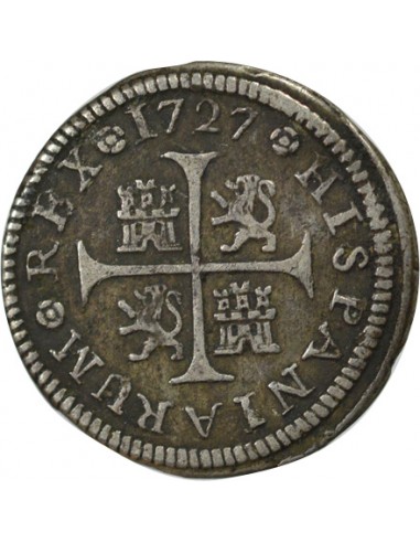 Espagne Philippe V d'Espagne 01-févr real Argent 1727 Cuenca