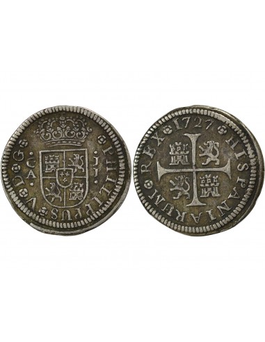 Espagne Philippe V d'Espagne 01-févr real Argent 1727 Cuenca