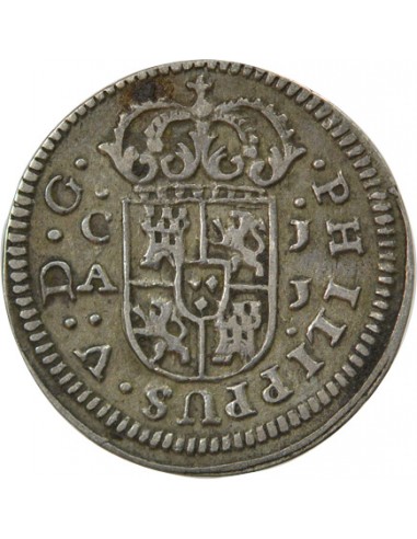 Espagne Philippe V d'Espagne 01-févr real Argent 1719 Cuenca
