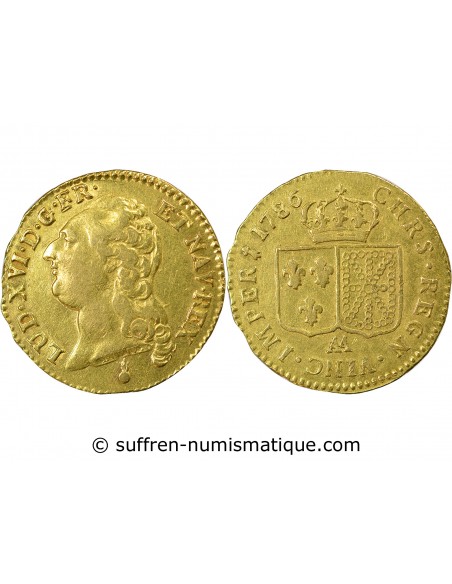Louis XVI 1 louis d'or Or 1786 AA Metz