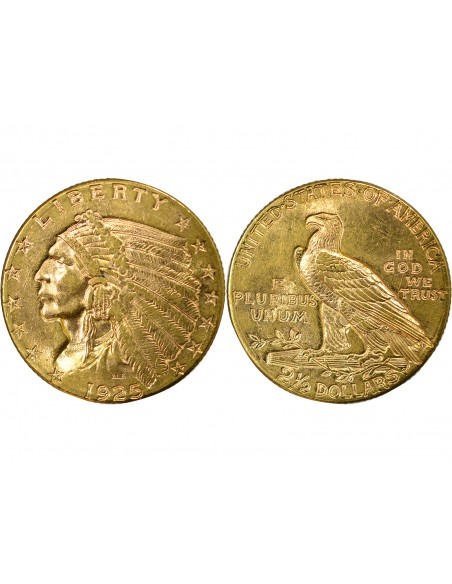 ETATS-UNIS, TETE D'INDIEN - 2 1/2 DOLLARS OR 1925 D DENVER